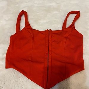 Red corset top